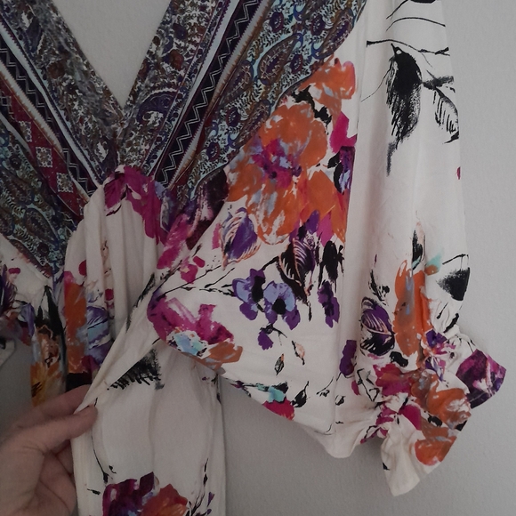 Umgee Purple and Pink High Low Dress - Picture 2 of 4